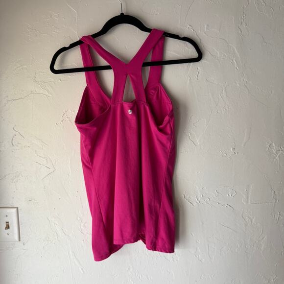 Soybu‎ Pink Ruched Racerback Active Tank Top Size M  Yoga Workout Stretch - Picture 4 of 8
